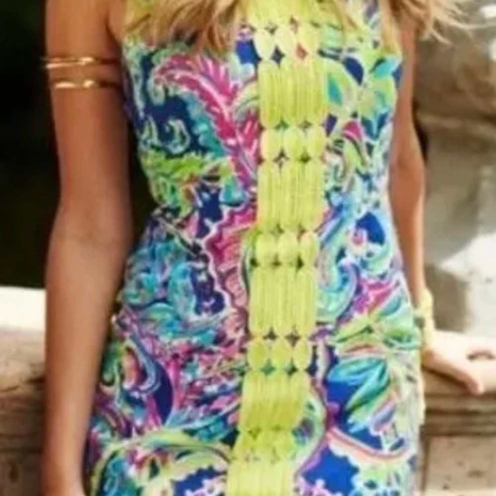Lilly Pulitzer Bright Tropical Toucan Play Delia Shift Dress Size 08